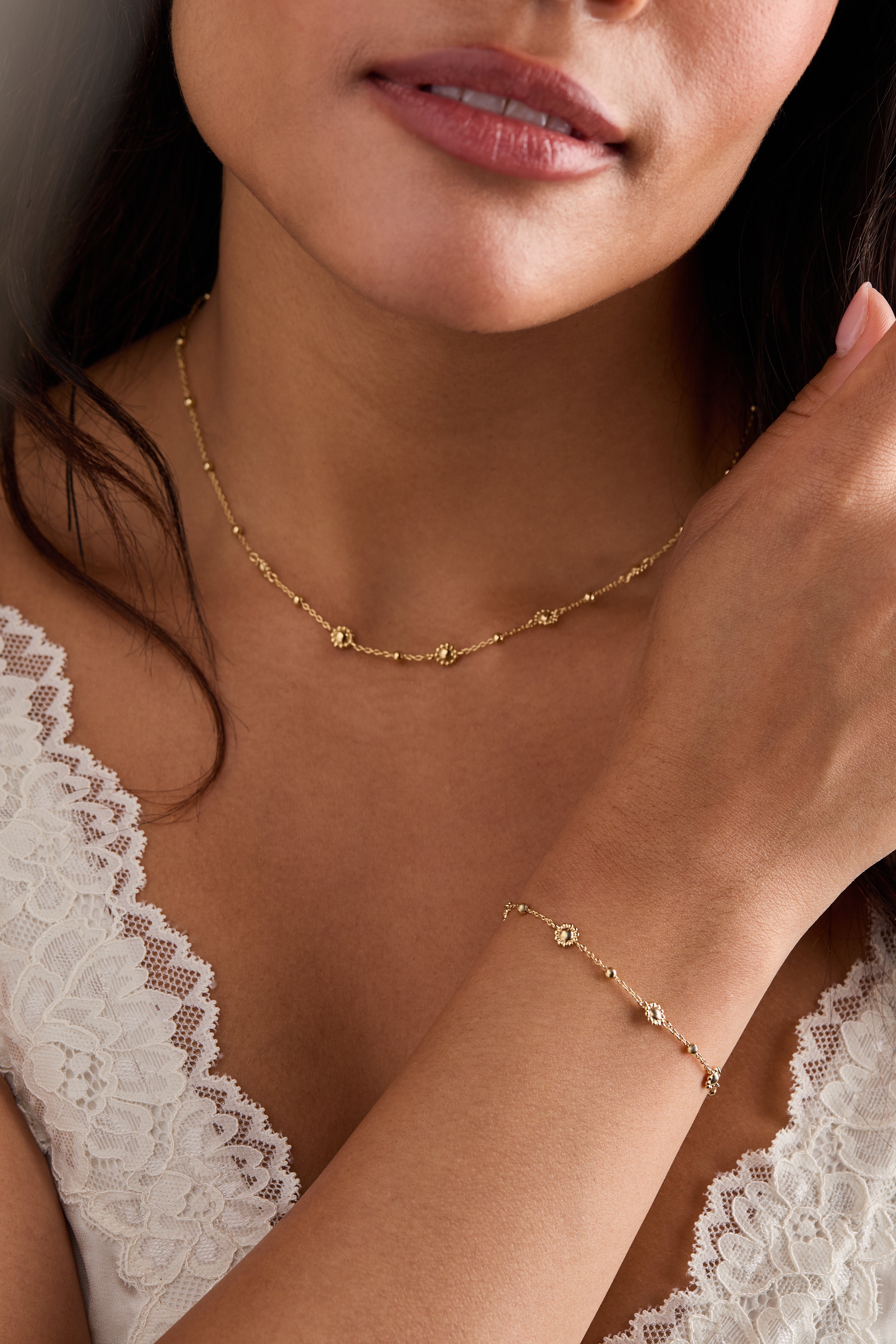Floret Chain Necklace Gold | Alex and Ani