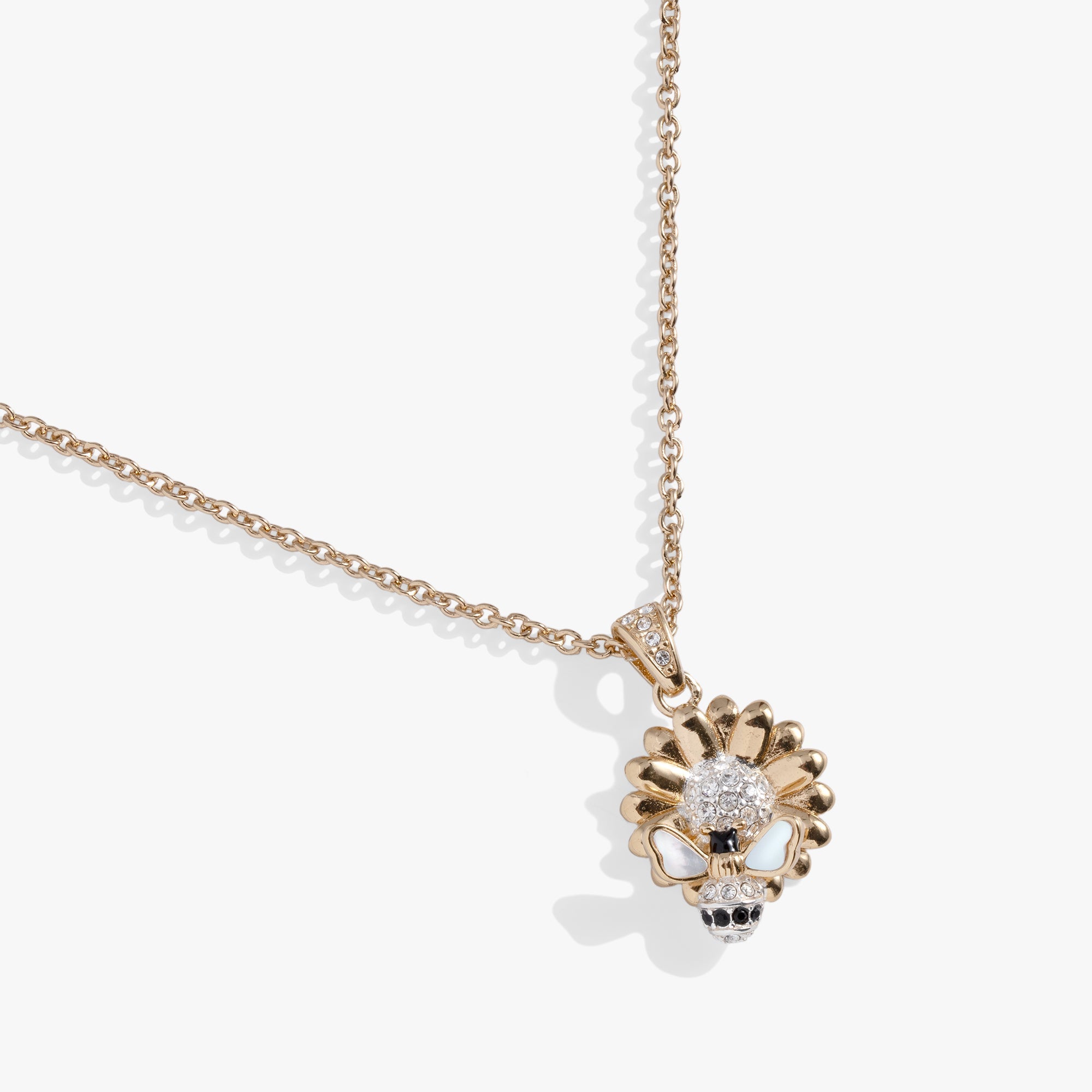Sunflower & Bee Pendant Two Tone | Alex and Ani