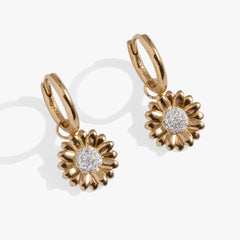 Sunflower Huggie Two Tone | Alex and Ani