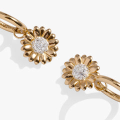 Sunflower Huggie Two Tone | Alex and Ani