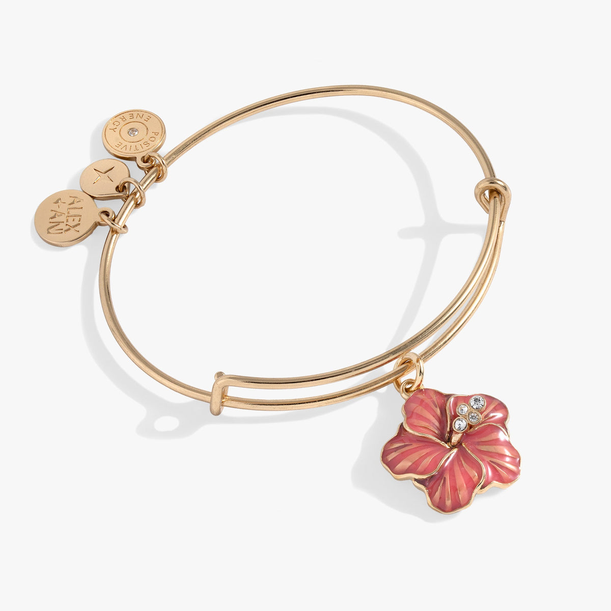 Hibiscus Charm Bangle Gold | Alex and Ani