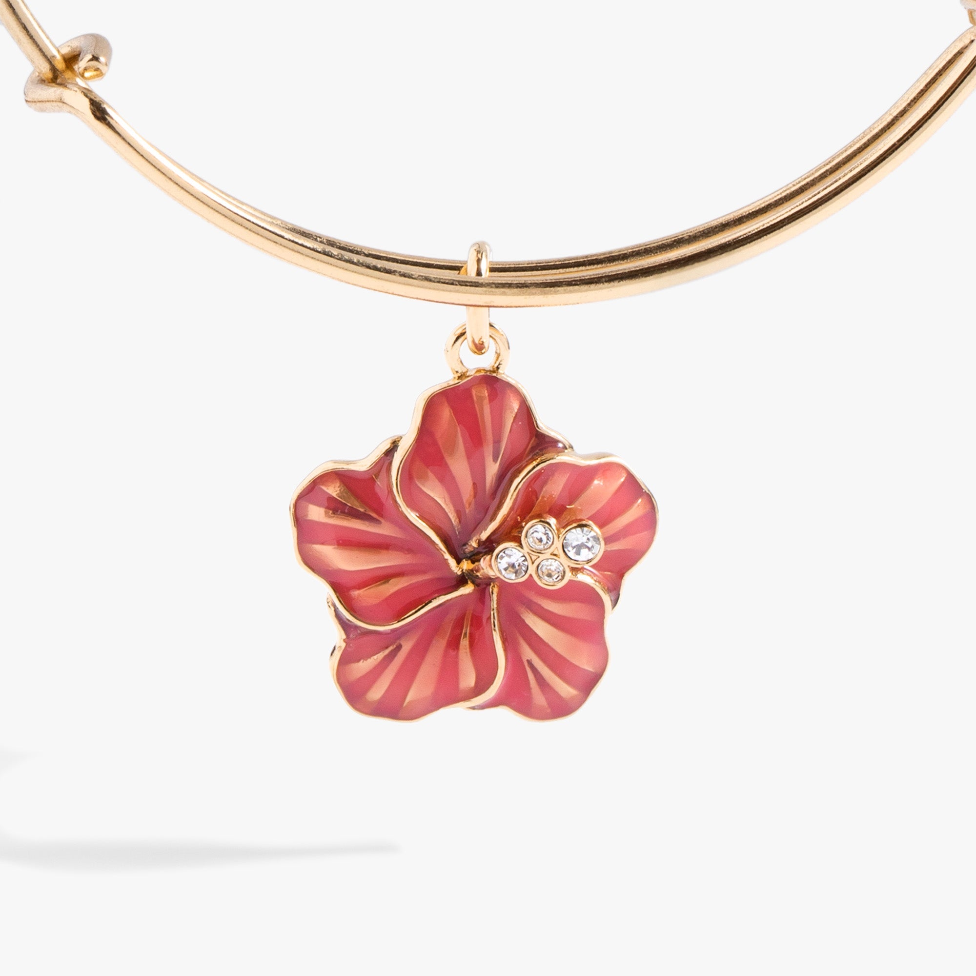 Hibiscus Charm Bangle Gold | Alex and Ani