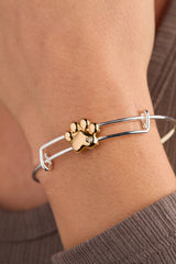 Paw Slider Bangle Two Tone | Alex and Ani