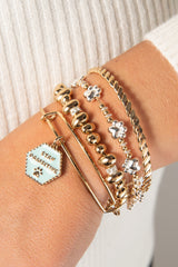Paw Print Beaded Dog Bangle Two Tone | Alex and Ani