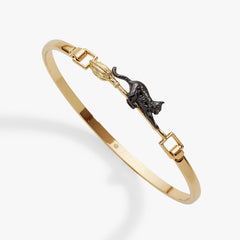 Cat Tension Bangle Two Tone | Alex and Ani