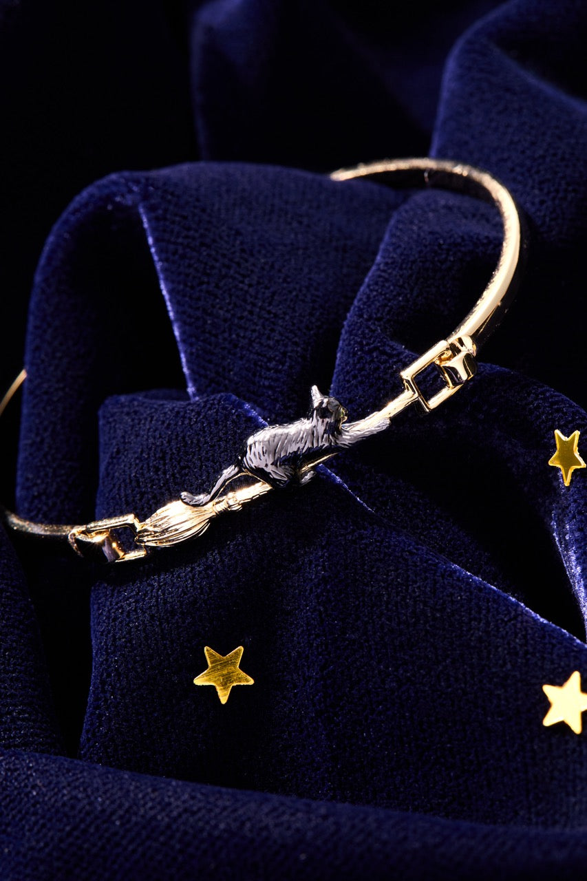 Cat Tension Bangle Two Tone | Alex and Ani