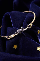 Cat Tension Bangle Two Tone | Alex and Ani
