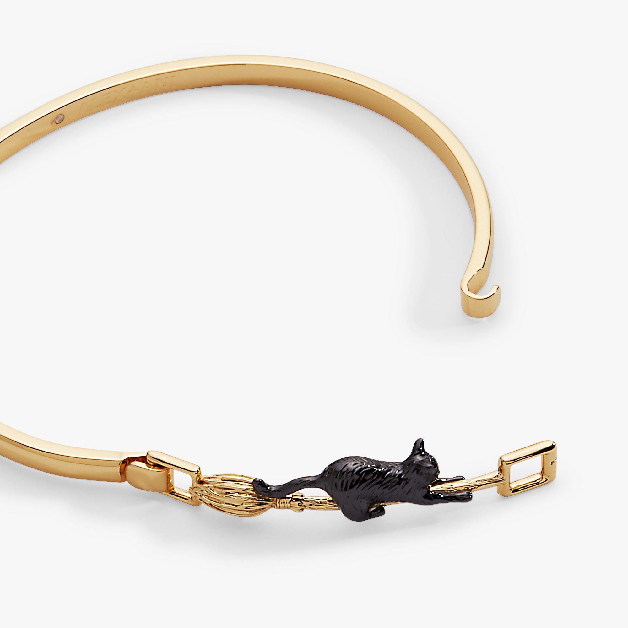 Cat Tension Bangle Two Tone | Alex and Ani