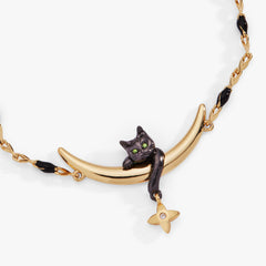 Celestial Cat Linear Bracelet Two Tone | Alex and Ani