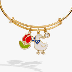 Garden Party Multi Charm Bangle Gold | Alex and Ani