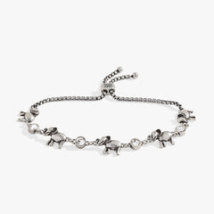 Elephant Crystal Bolo Bracelet Antique Gold | Alex and Ani
