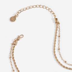 Crystal Dragonfly Double Layer Necklace Gold | Alex and Ani