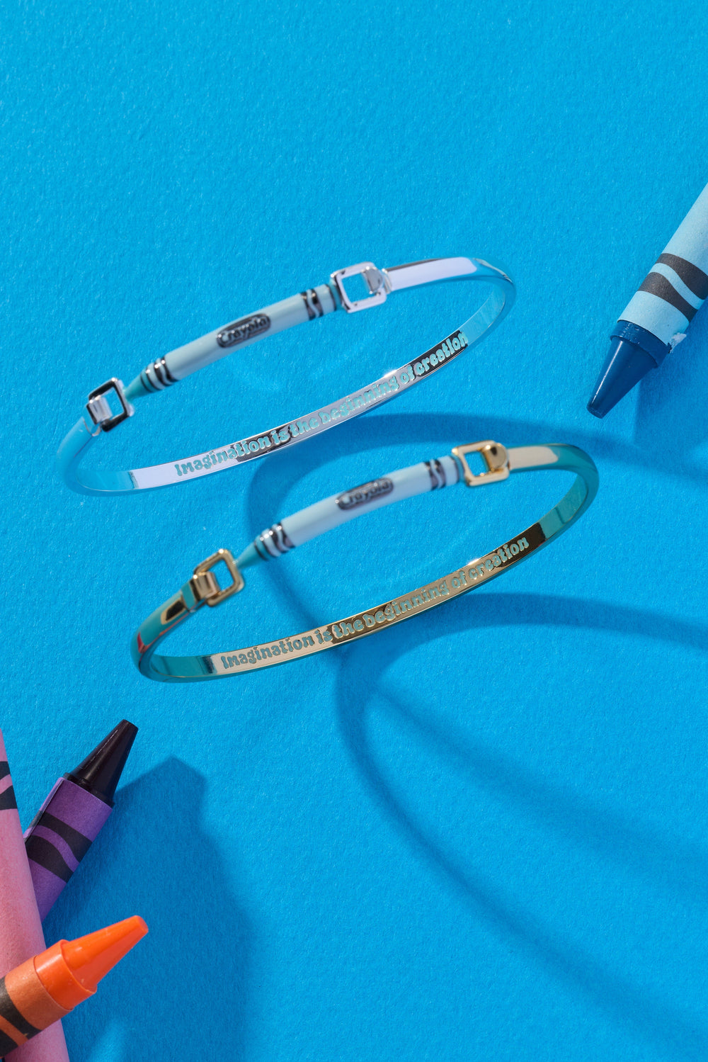 Crayola Teacher Appreciation Crayon Tension Bangle Gold | Alex and Ani