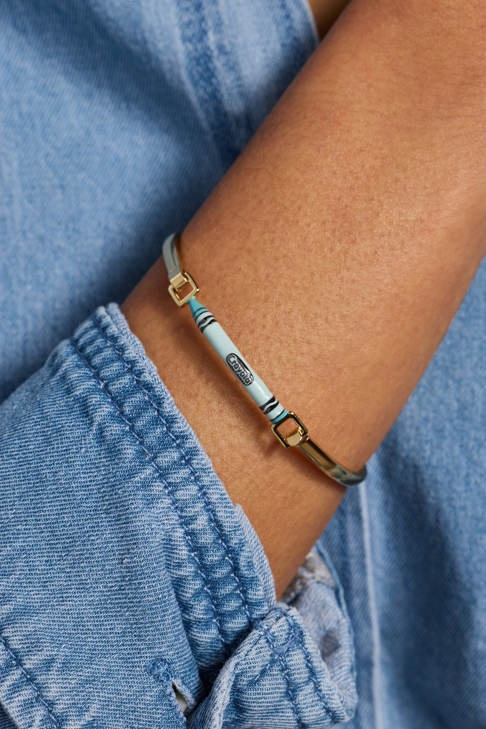 Crayola Teacher Appreciation Crayon Tension Bangle Gold | Alex and Ani
