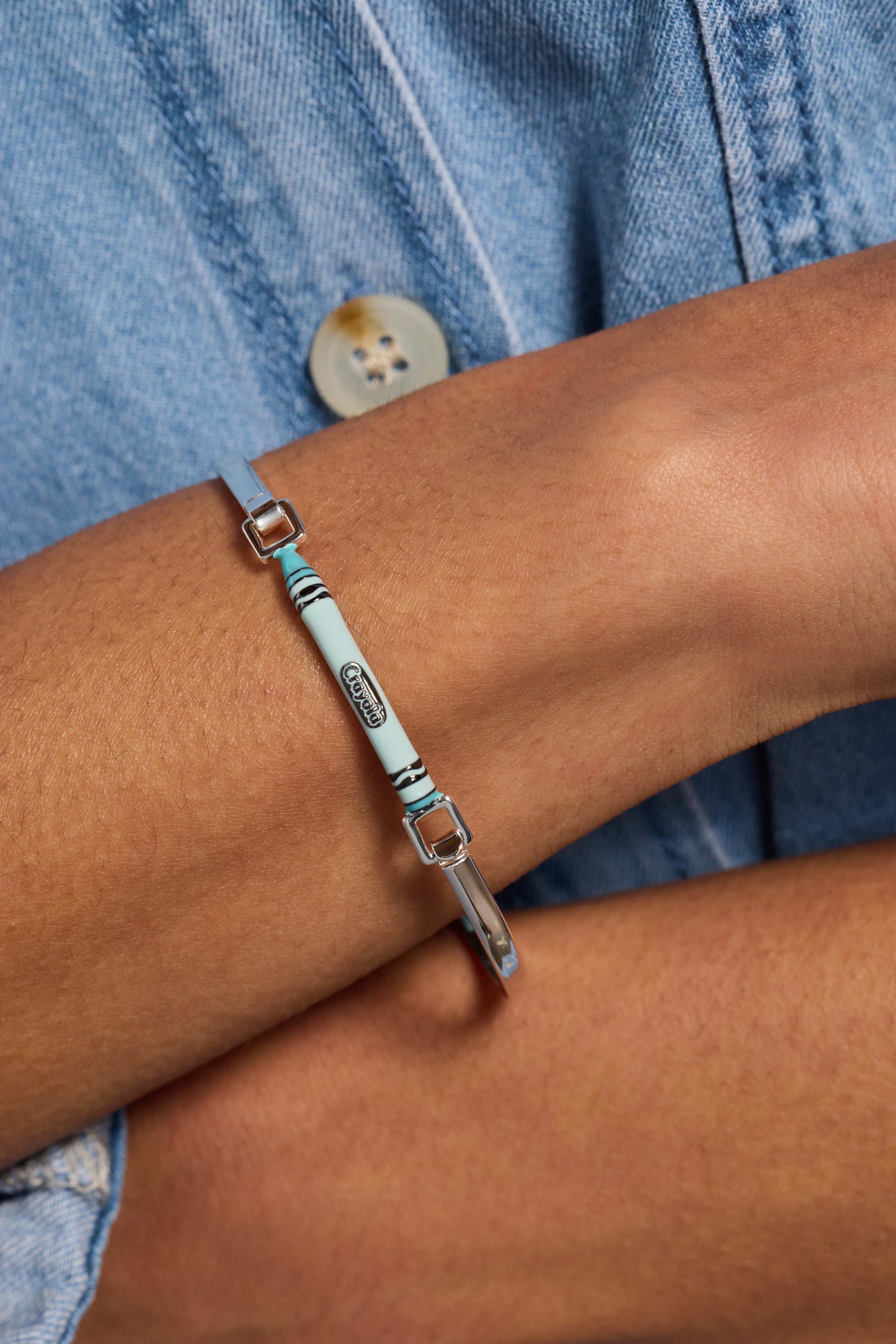 Crayola Teacher Appreciation Crayon Tension Bangle Gold | Alex and Ani