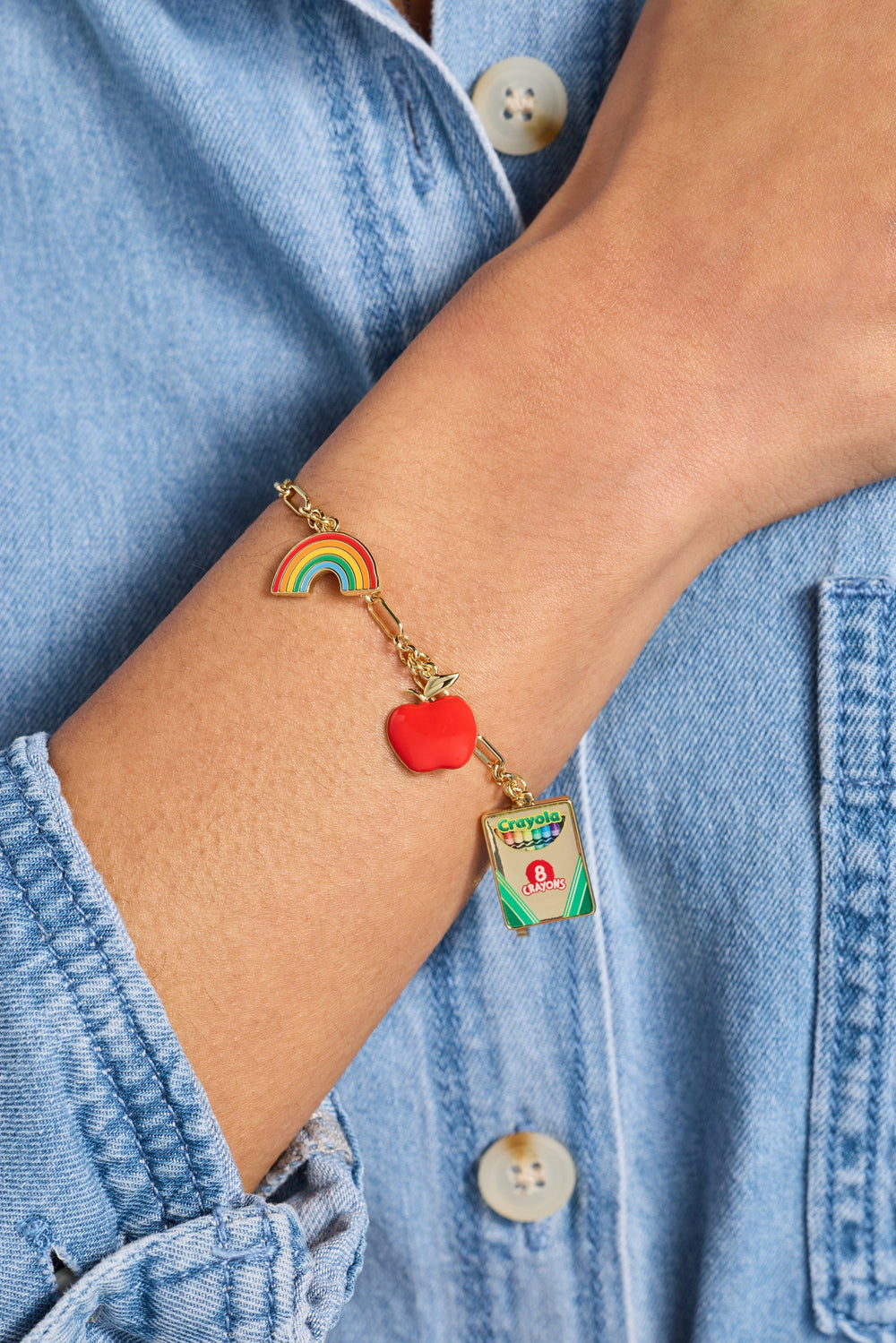 Crayola Teacher Appreciation Toggle Bracelet Gold | Alex and Ani