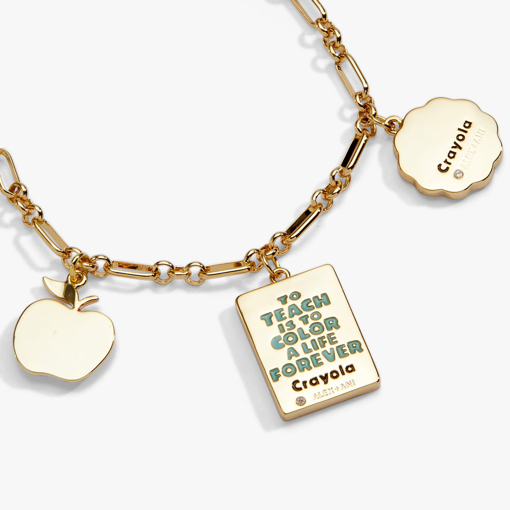 Crayola Teacher Appreciation Toggle Bracelet Gold | Alex and Ani
