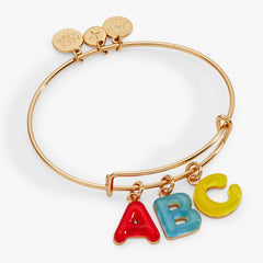 ABC Charm Bangle Gold | Alex and Ani