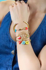 ABC Charm Bangle Gold | Alex and Ani