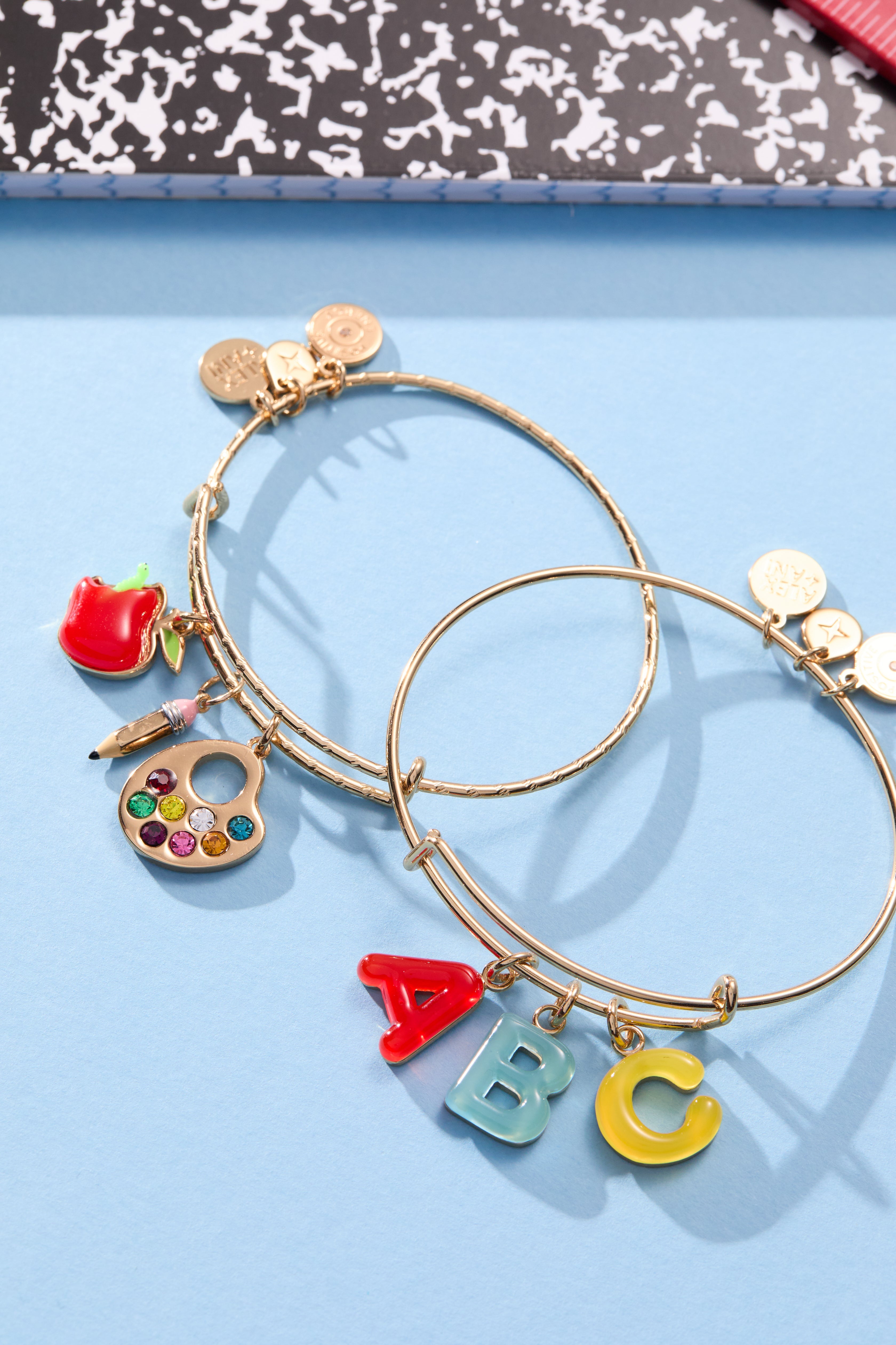 ABC Charm Bangle Gold | Alex and Ani