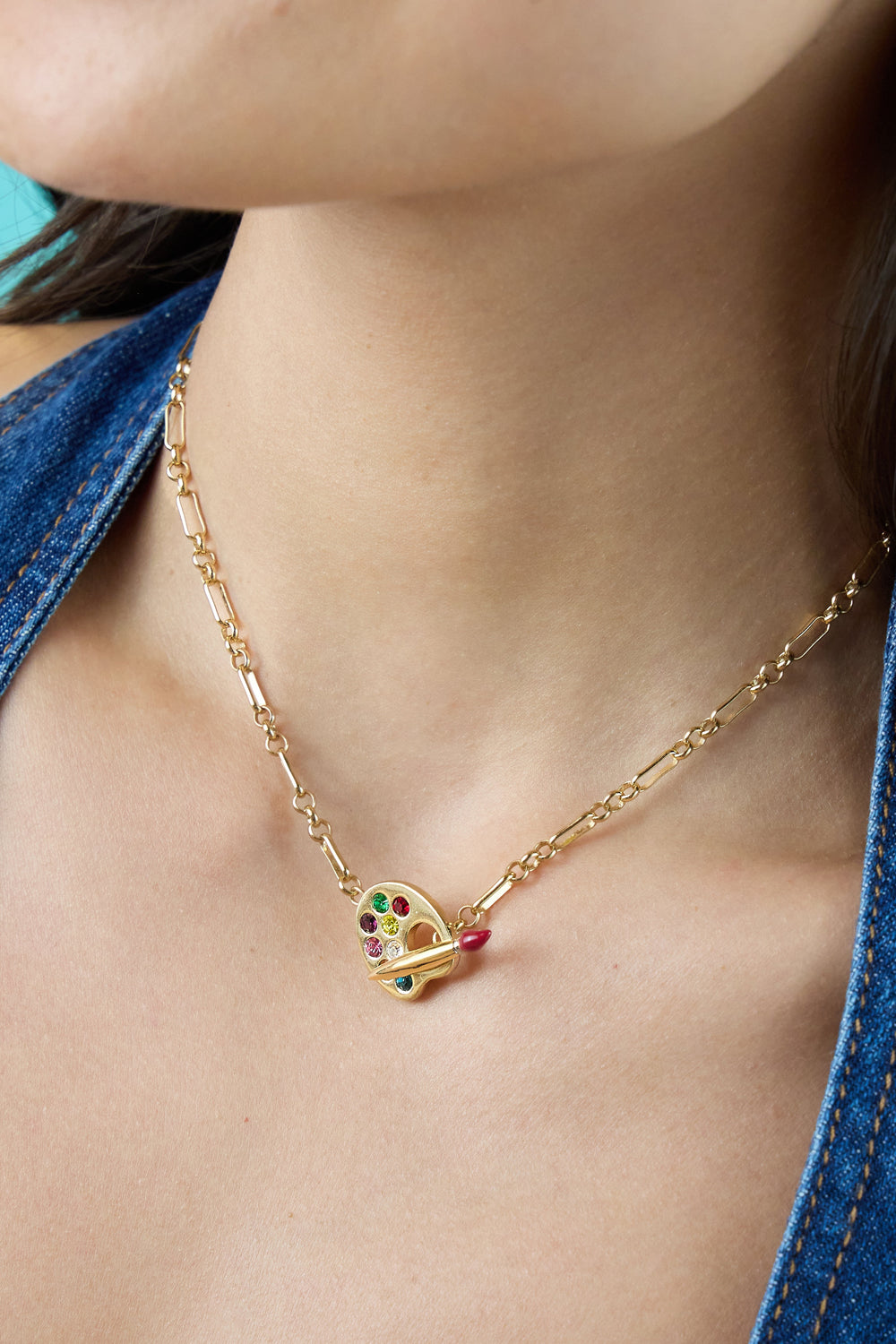 Painter Toggle Necklace Gold | Alex and Ani