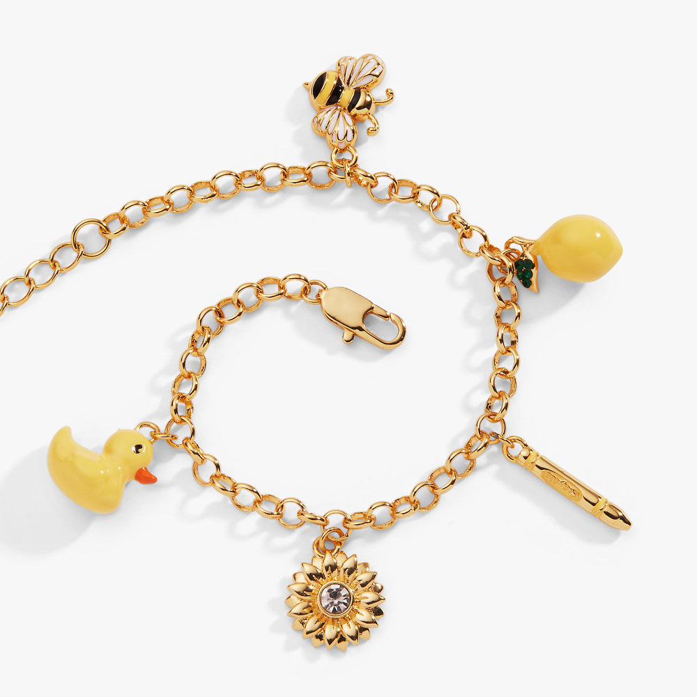 Crayola Sunglow Charm Bracelet Silver | Alex and Ani