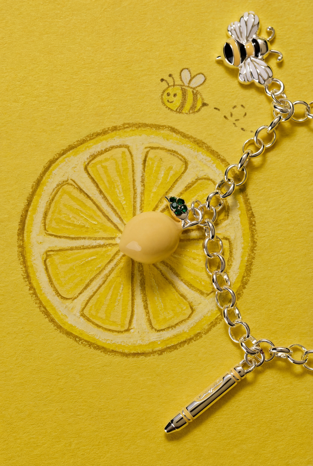 Crayola Sunglow Charm Bracelet Silver | Alex and Ani