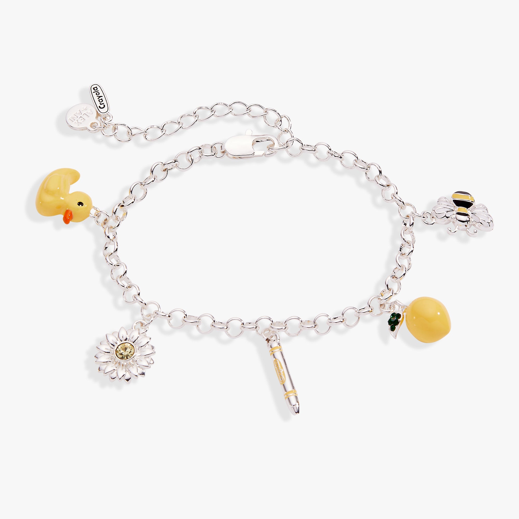 Crayola Sunglow Charm Bracelet Silver | Alex and Ani