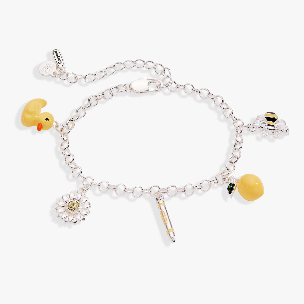 Crayola Sunglow Charm Bracelet Silver | Alex and Ani