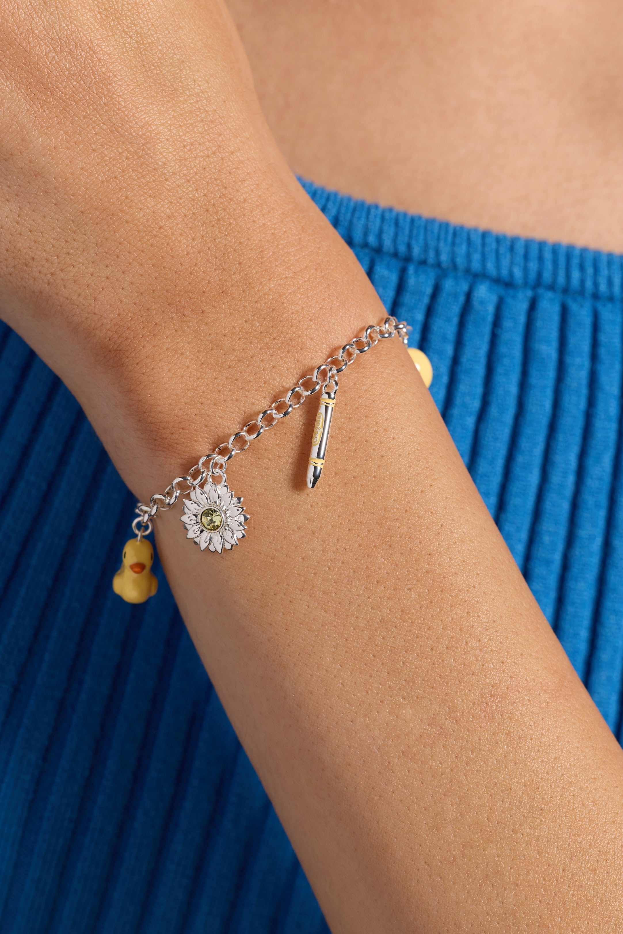 Crayola Sunglow Charm Bracelet Silver | Alex and Ani