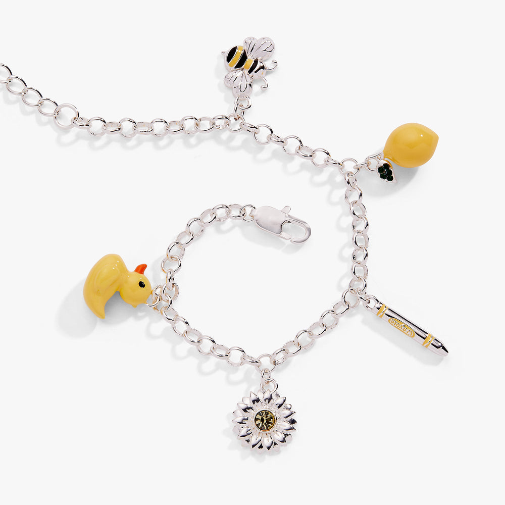 Crayola Sunglow Charm Bracelet Silver | Alex and Ani