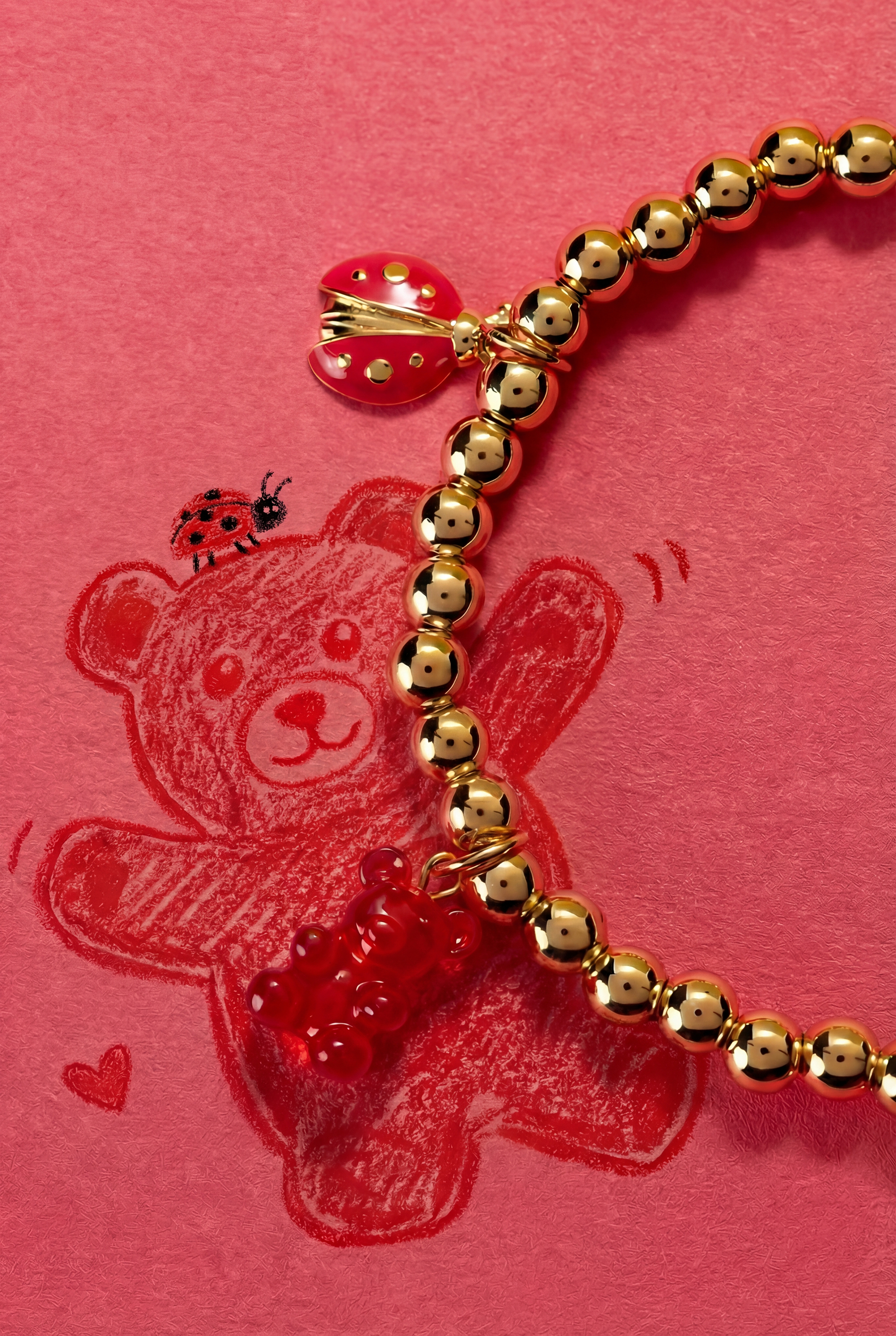 Crayola Scarlet Charm Stretch Bracelet Silver | Alex and Ani