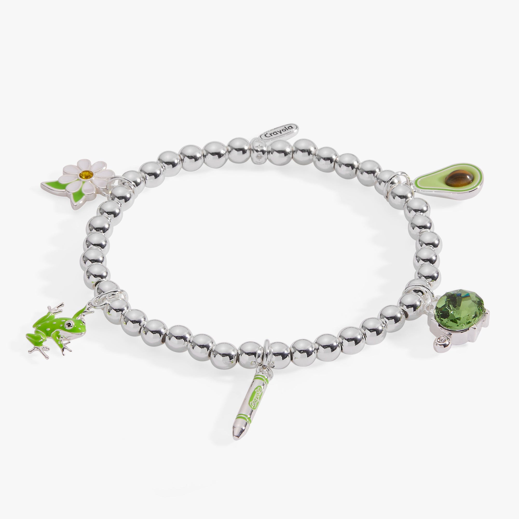 Crayola Forest Green Charm Stretch Bracelet Gold | Alex and Ani