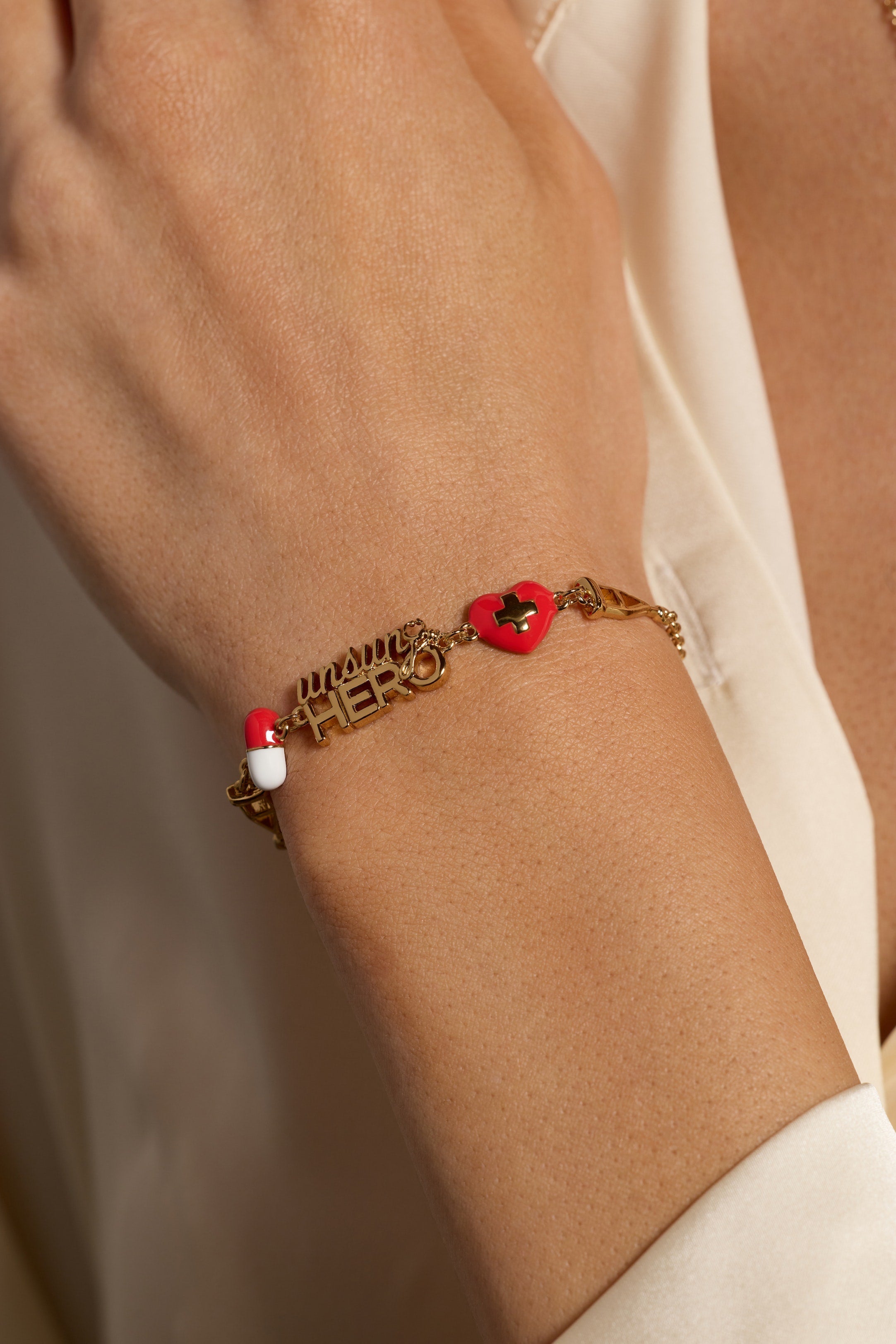 Unsung Hero' Healthcare Linear Bracelet
    
    
    
       Gold | Alex and Ani