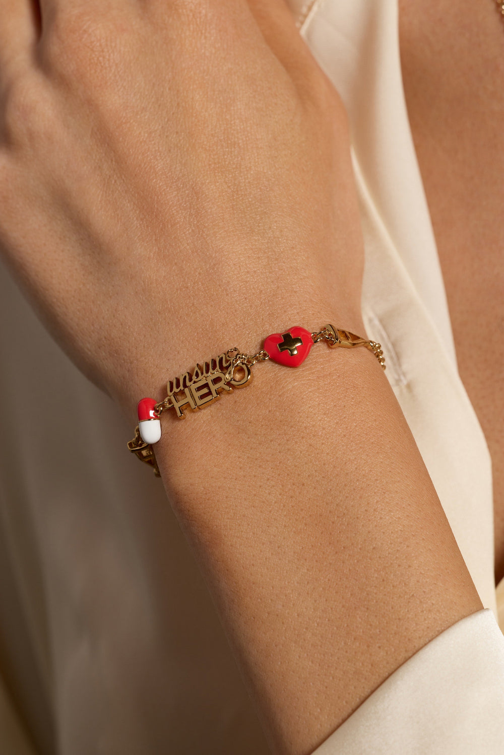 Unsung Hero' Healthcare Linear Bracelet
    
    
    
       Gold | Alex and Ani