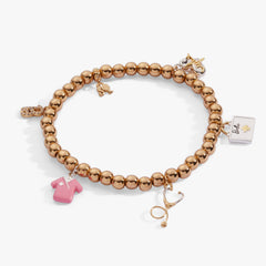 Barbie™ Medical Stretch Bracelet Two Tone | Alex and Ani