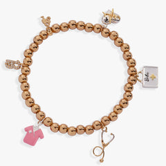 Barbie™ Medical Stretch Bracelet Two Tone | Alex and Ani