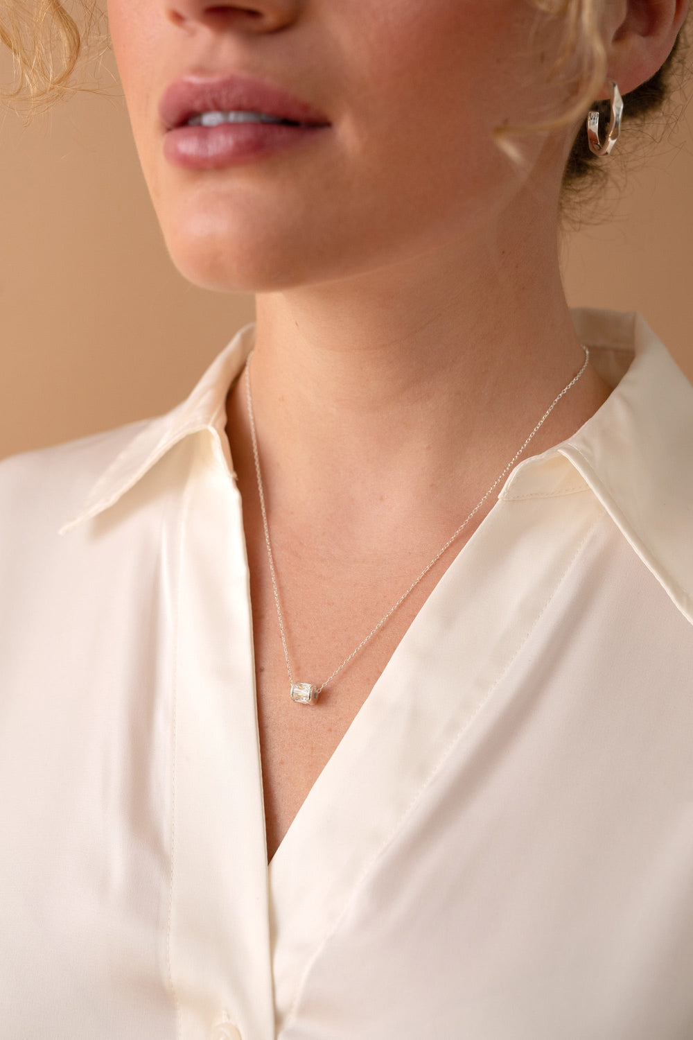 April Birthstone Precious Pendant Necklace Sterling Silver | Alex and Ani