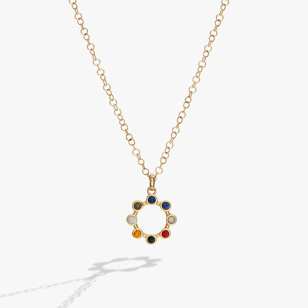 I Love You Crystal Necklace Stainless Steel Gold | Alex and Ani