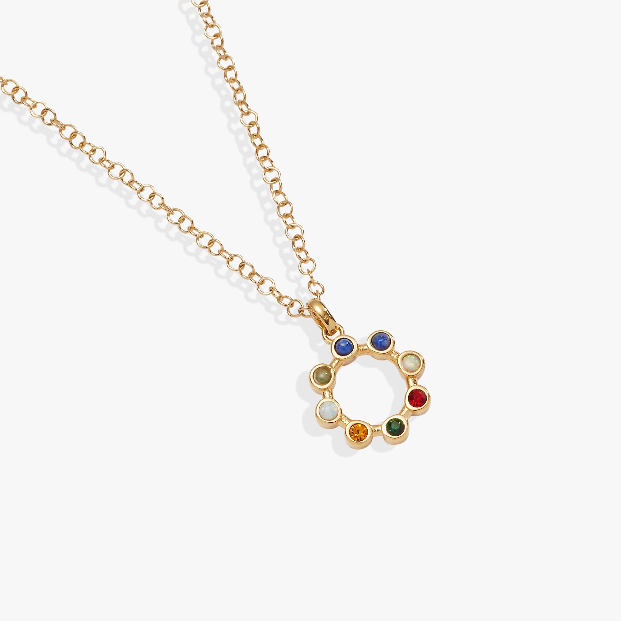 I Love You Crystal Necklace Stainless Steel Gold | Alex and Ani
