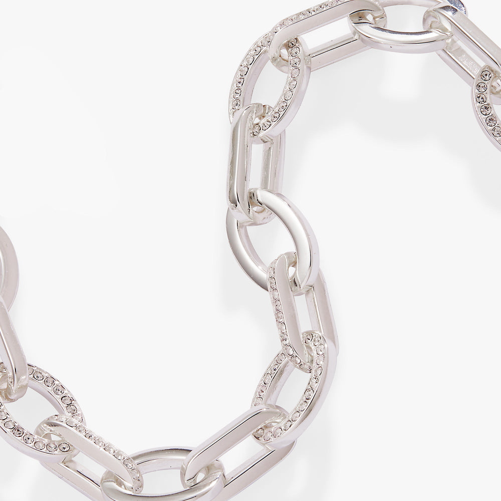 Oval Link Crystal Chain Toggle Bracelet Gold | Alex and Ani