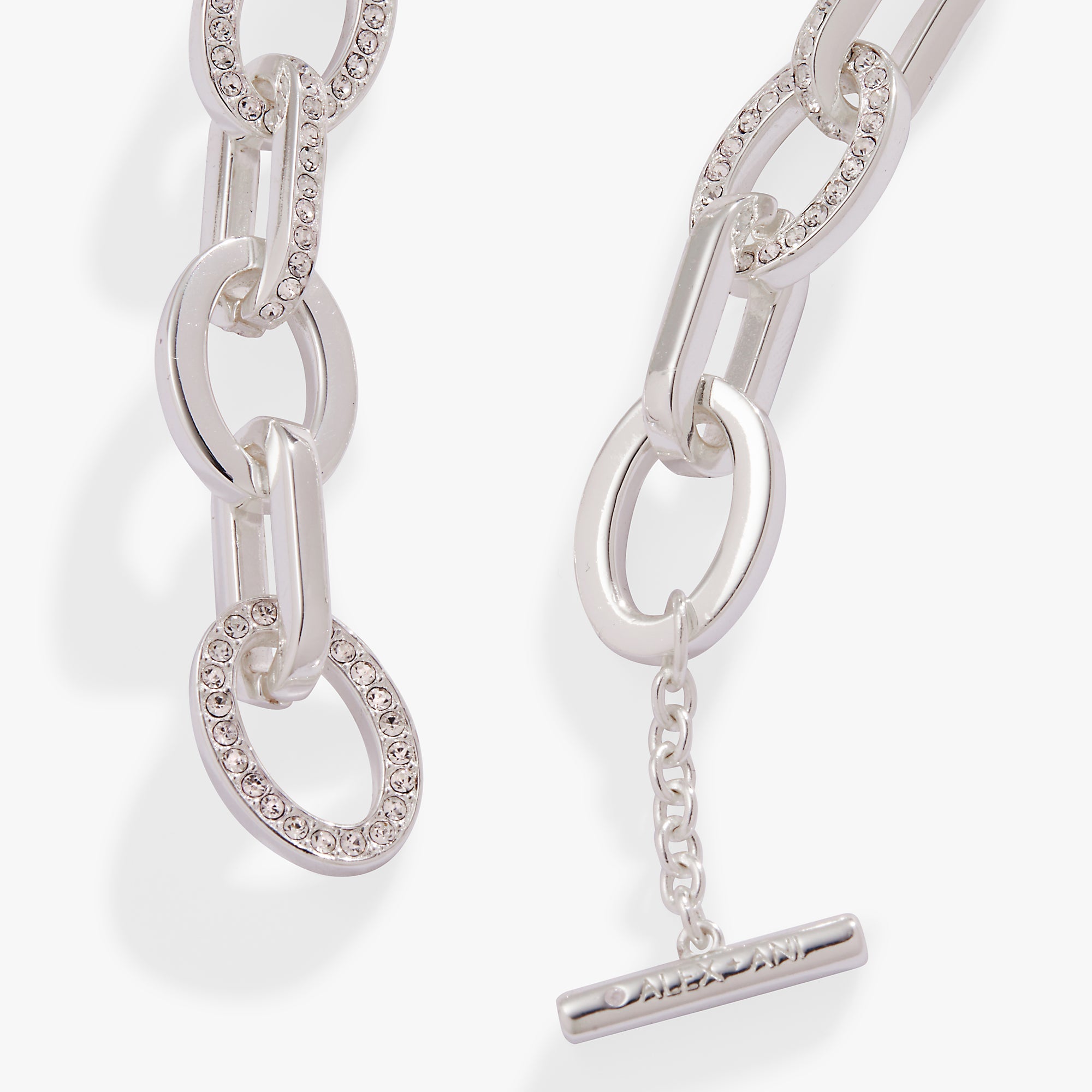 Oval Link Crystal Chain Toggle Bracelet Gold | Alex and Ani