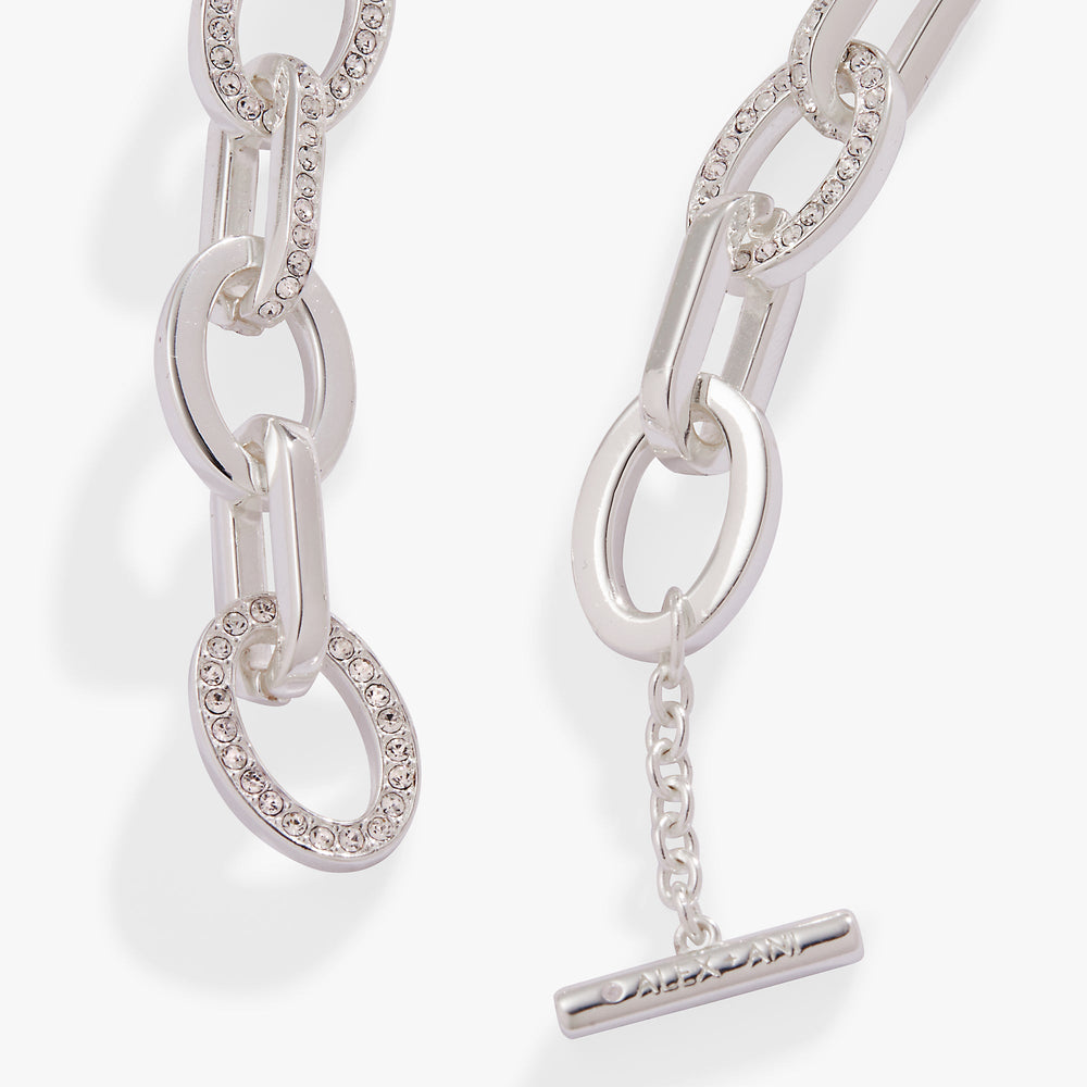 Oval Link Crystal Chain Toggle Bracelet Gold | Alex and Ani