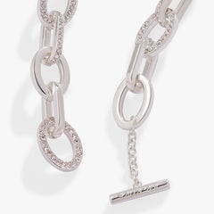 Oval Link Crystal Chain Toggle Bracelet Gold | Alex and Ani