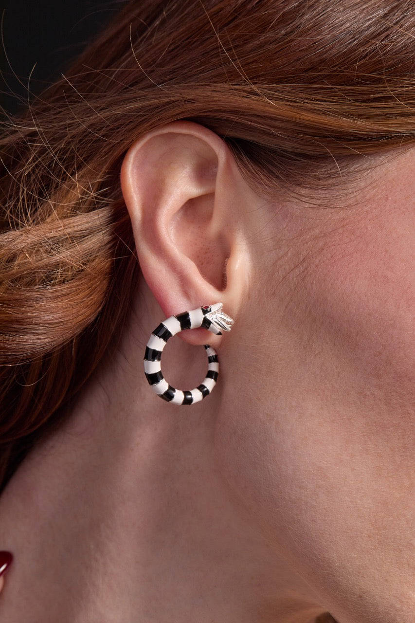 Beetlejuice® Hoop Earring Silver | Alex and Ani
