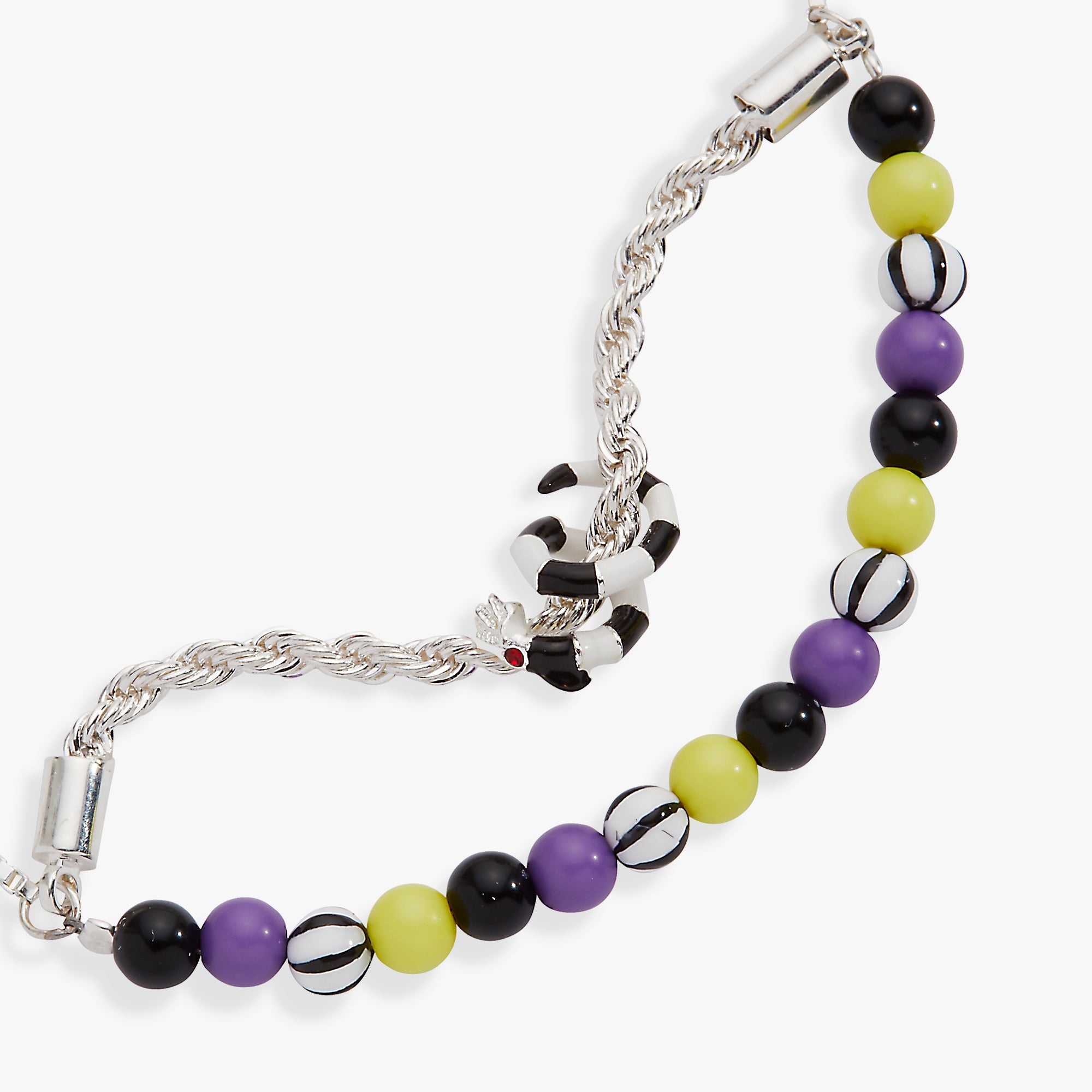 BEETLEJUICE™ Sandworm Beaded Bolo Bracelet Silver | Alex and Ani