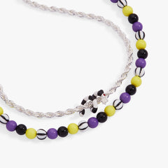 BEETLEJUICE™ Sandworm Beaded Adjustable Necklace Silver | Alex and Ani