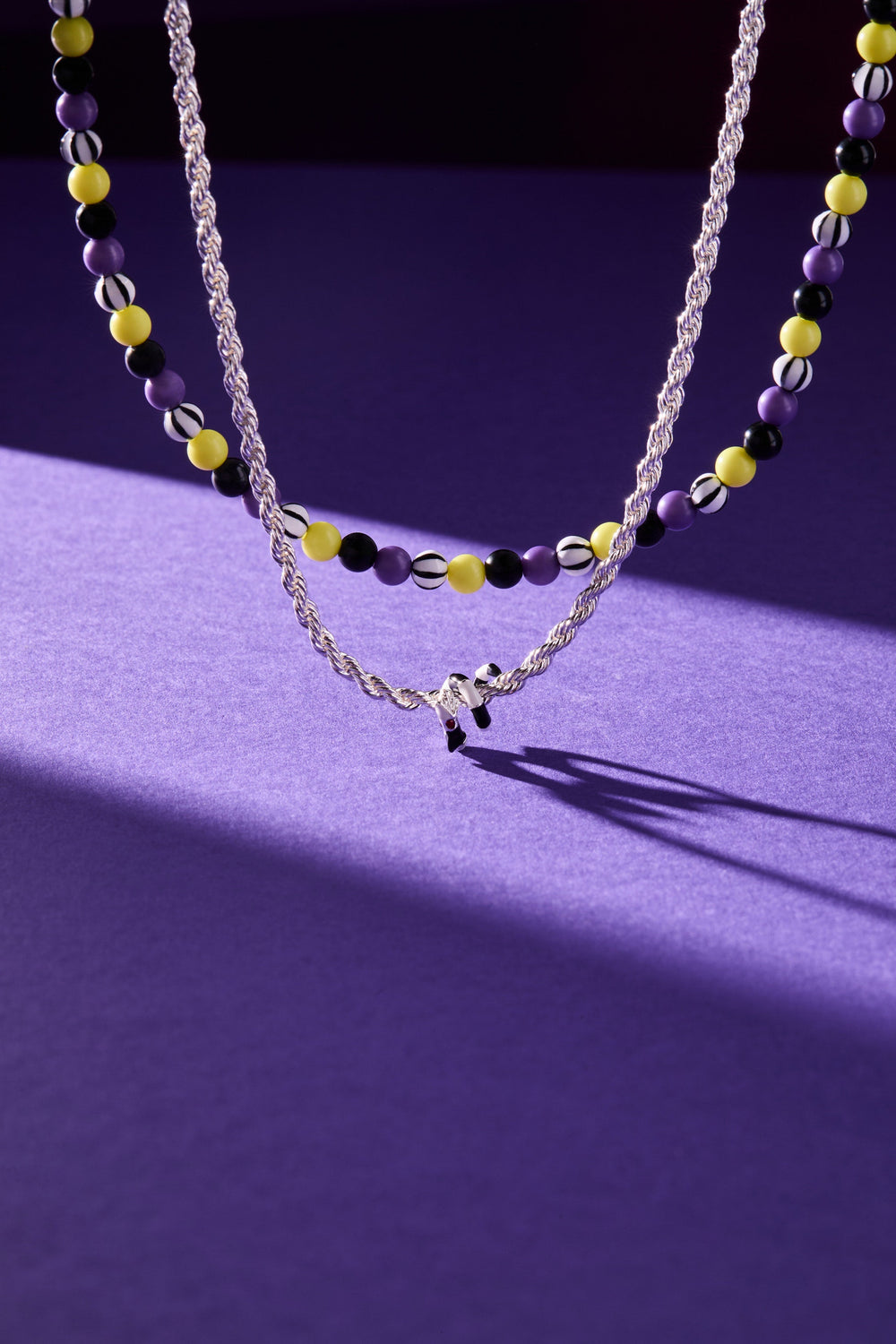 BEETLEJUICE™ Sandworm Beaded Adjustable Necklace Silver | Alex and Ani
