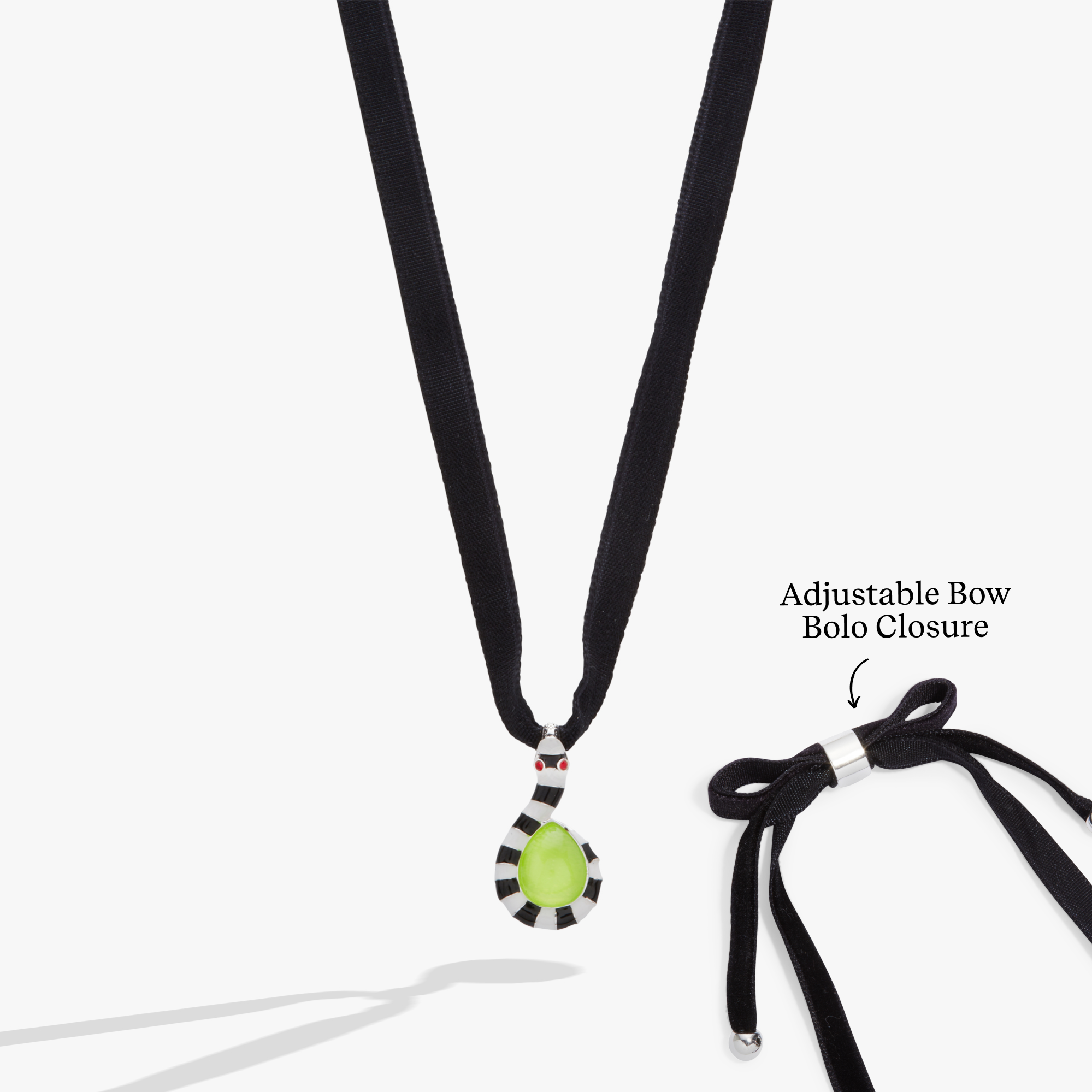 BEETLEJUICE™ Sandworm Ribbon Adjustable Pendant Silver | Alex and Ani