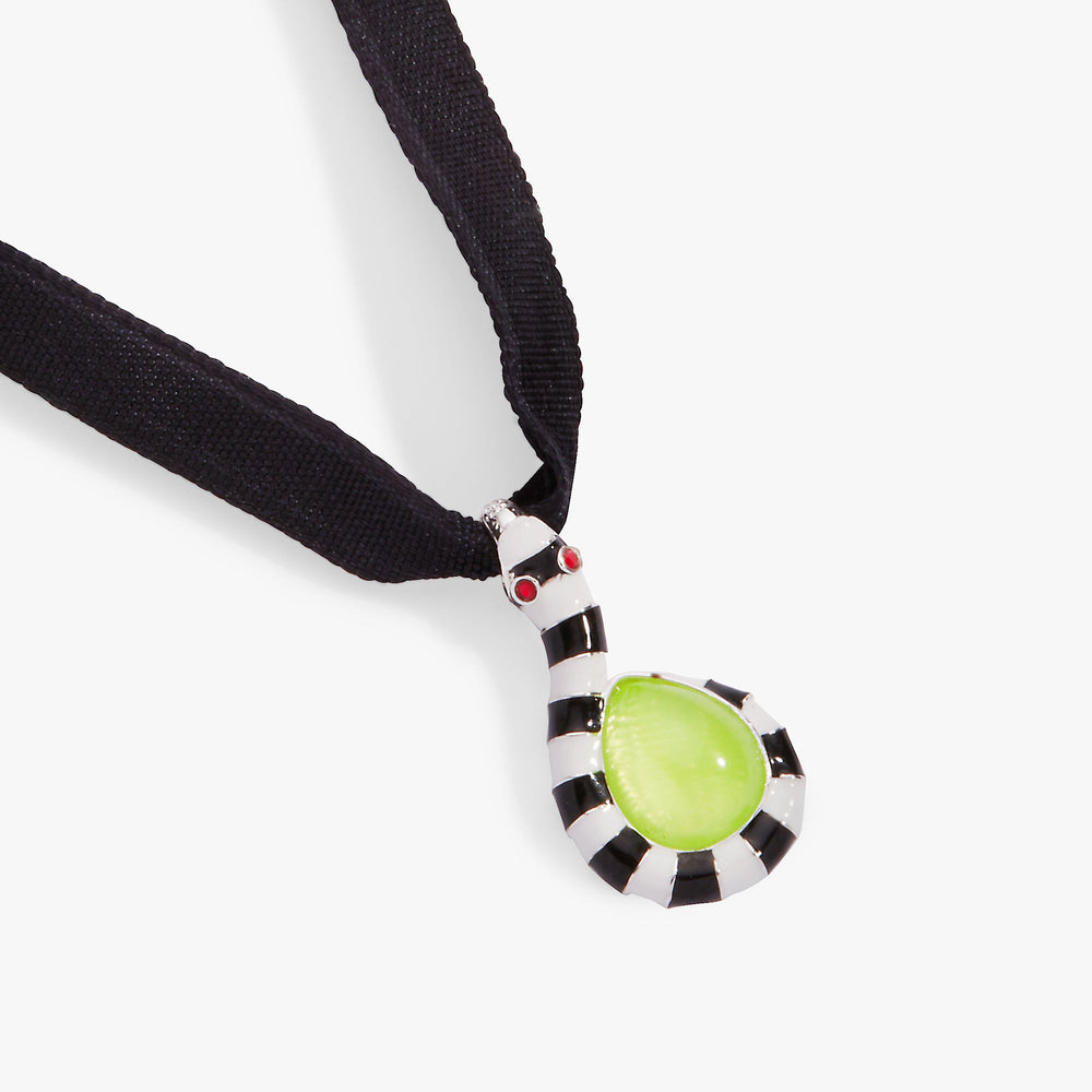 BEETLEJUICE™ Sandworm Ribbon Adjustable Pendant Silver | Alex and Ani